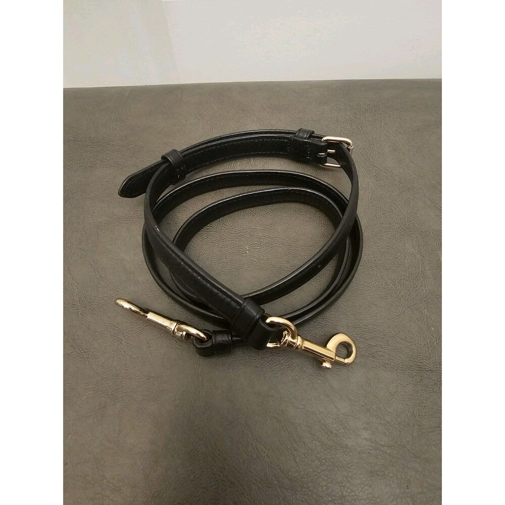 Genuine Coach Replacement Crossbody Shoulder Strap Black Leather Gold Hardware